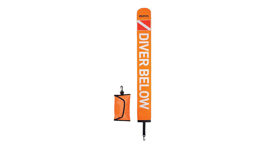Lassdive - Boya deco plegable de descompresión para submarinismo Madres con bolsa y mosquetón 01